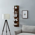 thumbnail image 3 of Danya B. Pine Grain Finish Wide 5-Tiers Column Wall Shelf, 3 of 5