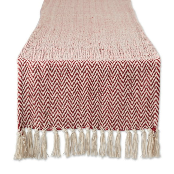 Design Imports CAMZ13852 DII Barn Red Chevron Table Runner 15x72