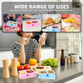 thumbnail image 3 of 3 Pack Silicone Reusable Snack Containers with Lids, Double Compartment Snackle Box Containers, Salad Dressing, 3 of 6