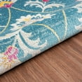 thumbnail image 6 of 5' X 8' Turkish Blue Yellow Pink And Light Gray Floral Stain Resistant Indoor Outdoor Area Rug, 6 of 10