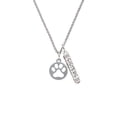 thumbnail image 2 of Delight Jewelry Silvertone Circle with Cut Out Paw Silvertone Sisters Best Friends Forever Bar Charm Necklace, 23", 2 of 4