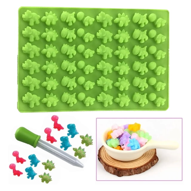Moldes de silicona de dinosaurio para hornear, molde de silicona de dinosaurio para pastel, molde de gomitas de dinosaurio, molde de silicona de dinosaurio diseñado para el futuro