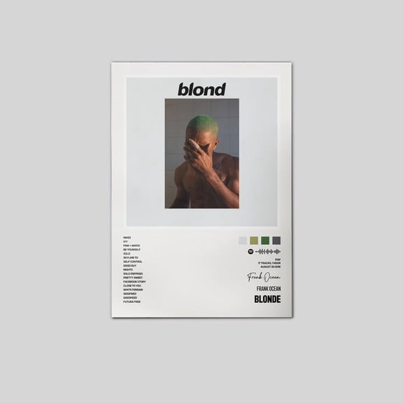 Frank Ocean, Blonde, Album Art poster size 24''x36'' Goldengate