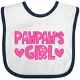 thumbnail image 3 of Inktastic Pawpaw's Girl Girls Baby Bib, 3 of 4