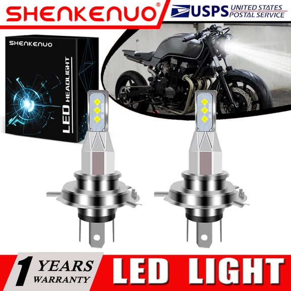SHENKENUO For Honda CB750 Nighthawk 1991-2004 9003 H4 LED Headlights Bulb High Power White,Pack of 2,C64