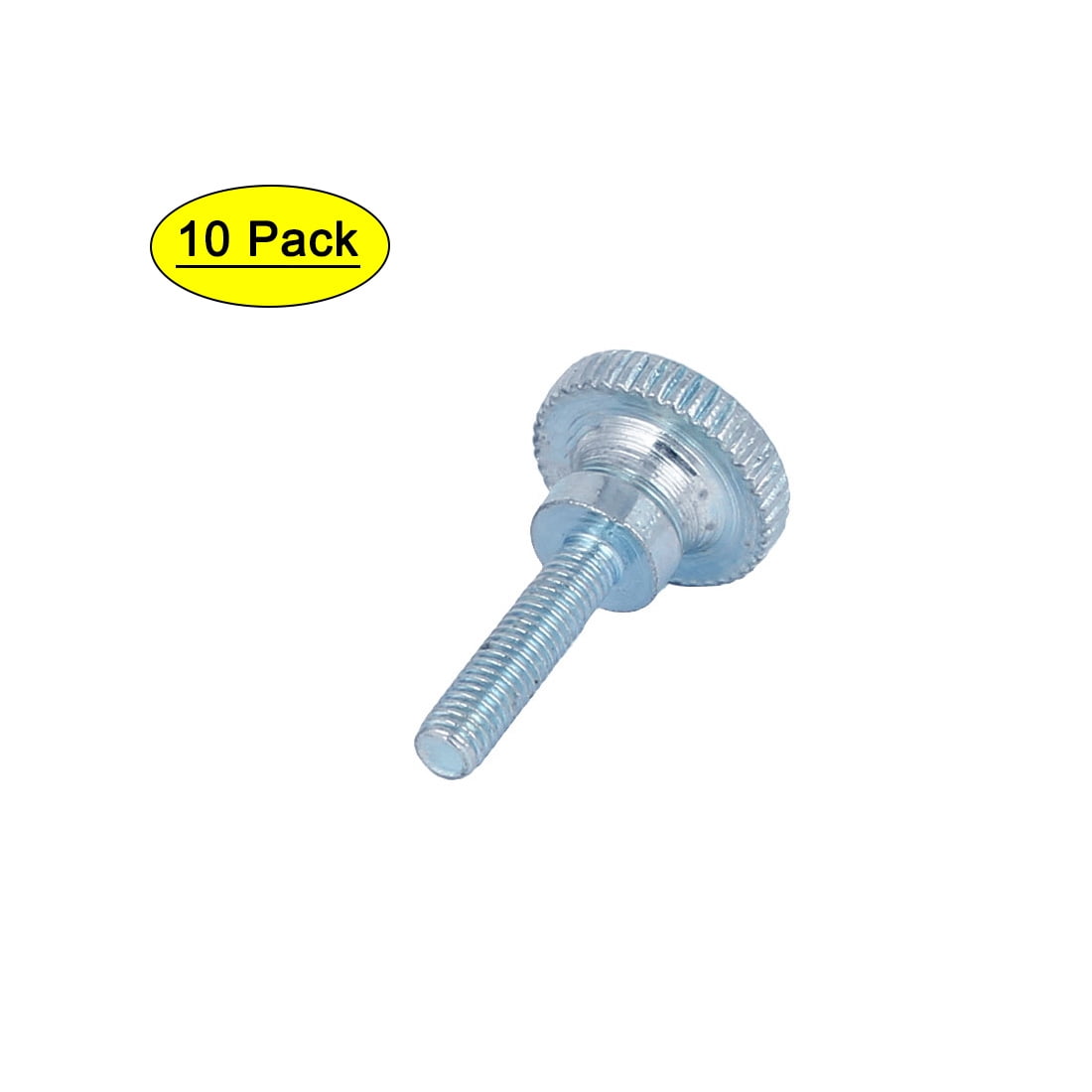 M3x12mm Carbon Steel Step Hand Screw Flat Knurled Head Thumb Bolts