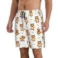 thumbnail image 2 of Disketp Men'S Swim Trunks Hawaiian Breathable Surf Beach Swimsuits Mesh Lining Beach Shorts With Pockets-Tigers Go In For Sports, 2 of 9