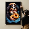 thumbnail image 4 of Bernese Mountain Art Canvas Fun Popcorn, Donuts and Lollipops Dogs. Watercolor Art Print, Canvas Canvas for wall decor living room, Bedroom, Bathroom. Funny Wall Art Decor, 4 of 4