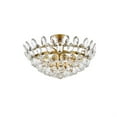 thumbnail image 3 of Elegant Lighting Emilia 18 inch flush mount in brass, 3 of 4