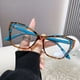 thumbnail image 5 of Gafas de moda anti-luz azul con montura de ojo de gato y costuras multicolor, 5 of 6