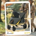 thumbnail image 3 of PawHut One-Click Foldable Pet Stroller With Shock Absorber, Dark Grey, 3 of 10