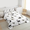 thumbnail image 3 of Homewish Animal Deer Bedding Comforter Set 2pcs for Female Men Adults,Geometric Plaid Grid Twin Comforter Sets Microfiber,Jungle Woodland Wildlife Breathable Bedding Set,Lightweight Room Decor, 3 of 8