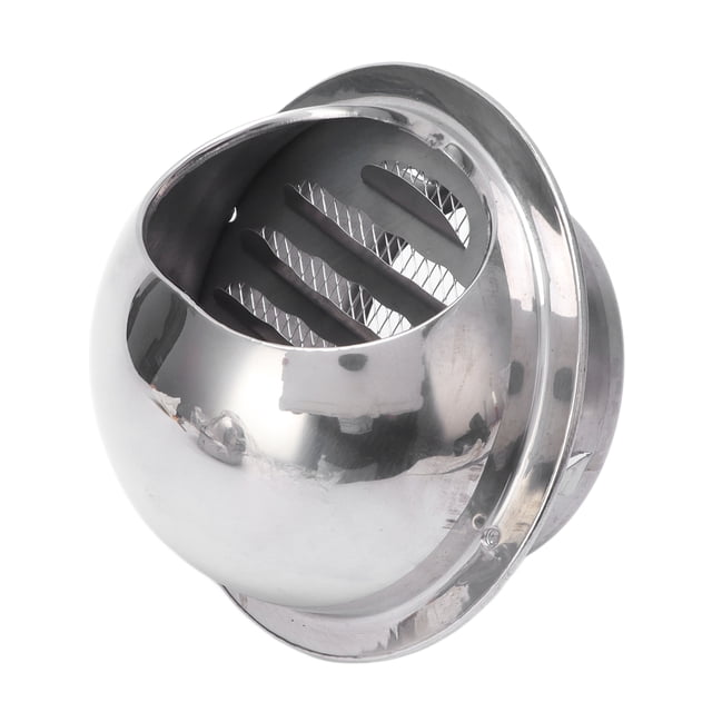 Couvercle de Ventilation en Acier Inoxydable, Capot de Ventilation en Acier Inoxydable Résistant à la Pluie Écran en Maille Intégré pour Usages Industriels pour Sécheuse Électrique 4 Pouces