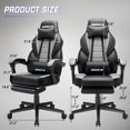 Bossin Gaming Chairs with Footrest,2022 Leather Game Chair for Adults,Big and Tall Gamer Chair