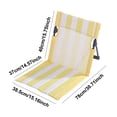 thumbnail image 3 of Folding Beach Chair Lightweight Portable Poolside Chair with Backrest Striped Lounge Seat for Adults Camping Picnic Patio Lawn Tailgate BBQ Sports Events Travel Hiking 15X30 Inch, 3 of 4