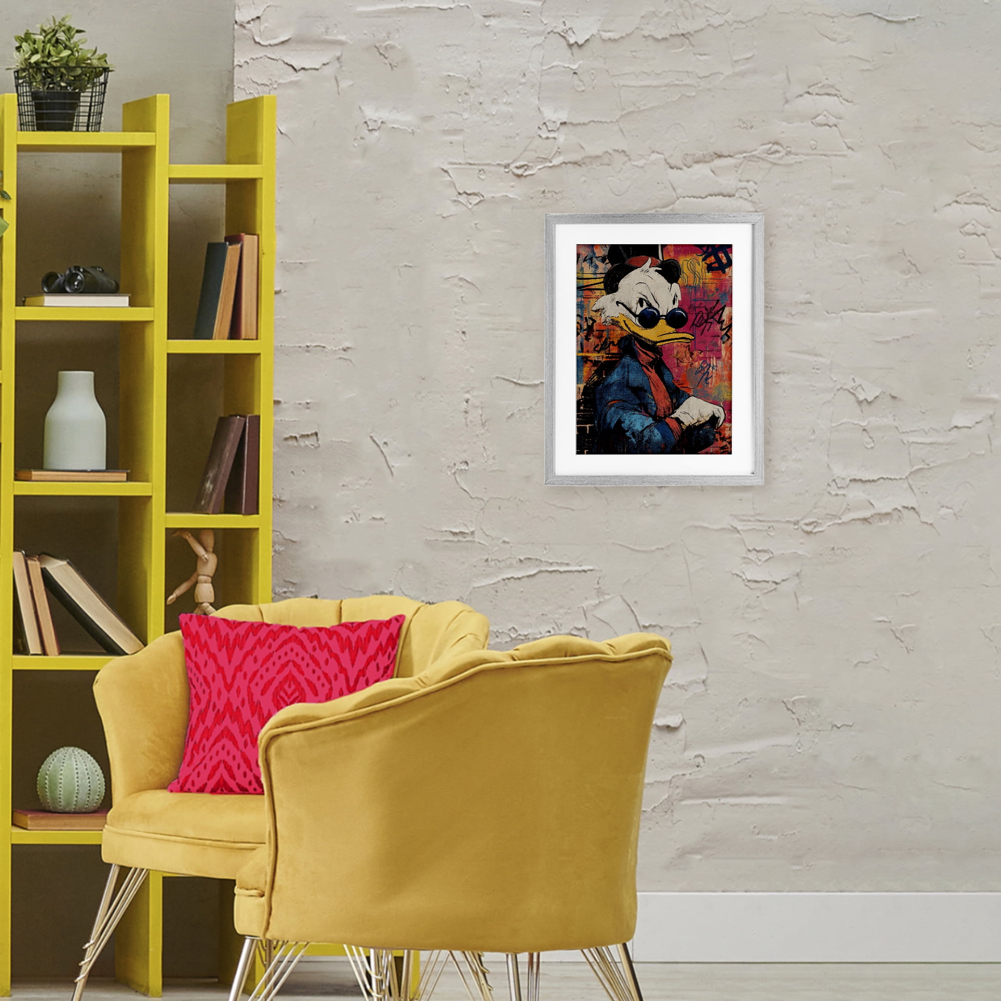 Stupell Industries Pop Style Cartoon Riches Gray Framed Print Under Glass, design by Svetlana Aleynikova