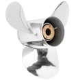 thumbnail image 4 of Qiclear Boat Propeller 10 3/8 x 14 Stainless Steel Outboard Propeller for Mercury Engines 30-70 HP Reference No. 48-855860A46 13 Tooth, RH, 4 of 5