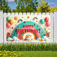thumbnail image 7 of Decorative Happy Birthday Banner Rainbow Floral Design for Birthday Party Celebration Kids Event, 7 of 7
