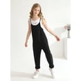 thumbnail image 5 of Girls Boys Overalls Kids Casual Sleeveless Jumpsuit One Piece Rompers with Pockets 5-14 Years, 5 of 7