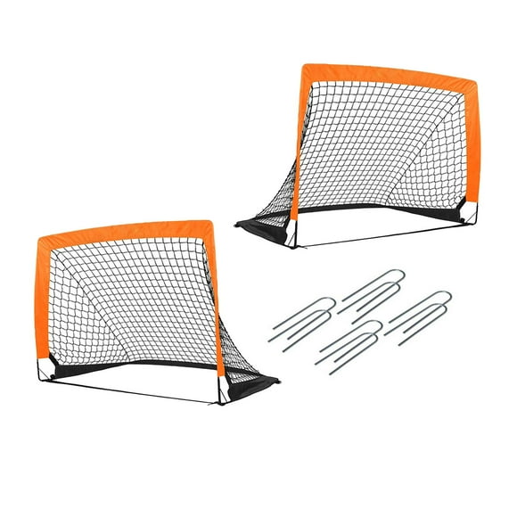 Portería de fútbol portátil Zulema Juego de 2 para niños grandes portería de fútbol portátil