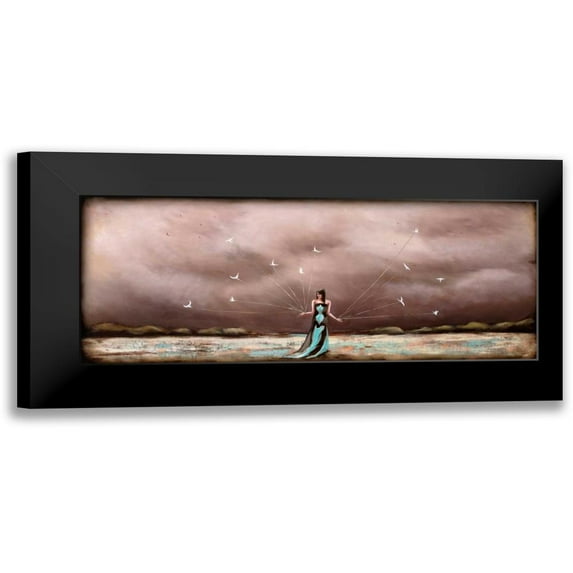 Armstrong, Alicia 14x8 Black Modern Framed Museum Art Print Titled - Keeping Time