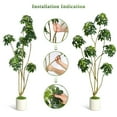 thumbnail image 5 of 5ft/6ft/7ft  Tall Fake Plant Indoor,Artificial Umbrella Schefflera Tree in White Pot with Multiple Trunks Design, Faux Floor Tree Fake Trees for Home Offices Porch Decor, 5 of 9