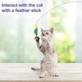 thumbnail image 3 of Juguete interactivo con plumas para gatos: palo estimulador de mano con succión potente para gatos para ejercicios de rascado de gatitos en interiores, 3 of 5