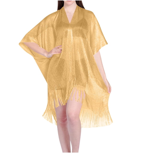 Vestido de mujer con cuello en V y manga larga con estampado de Wraps