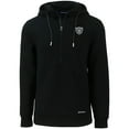 thumbnail image 2 of Men's Cutter & Buck Black Las Vegas Raiders Primary Mark Roam Eco Recycled Half-Zip Pullover Hoodie, 2 of 3