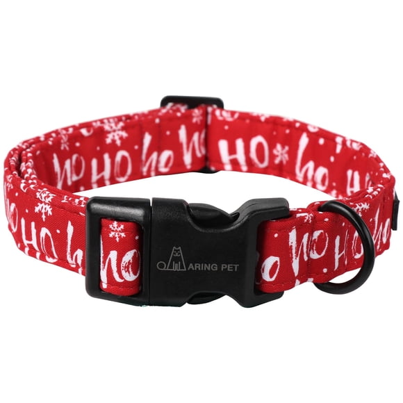 Collar para perro, diseño navideño, algodón, ajustable, 40,6 a 60 cm