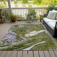 thumbnail image 6 of Addison Rugs Chantille Indoor/Outdoor Transitional Geometric, Abstract Olive Washable Rectangle Rug, 9' x 12', 6 of 6
