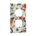 thumbnail image 2 of Yayeee Duplex Wall Plate 1-Gang 4.5"x2.7" Home Receptacle Light Switch Decorative Outlet Cover, Large Red Floral Pattern, 2 of 7