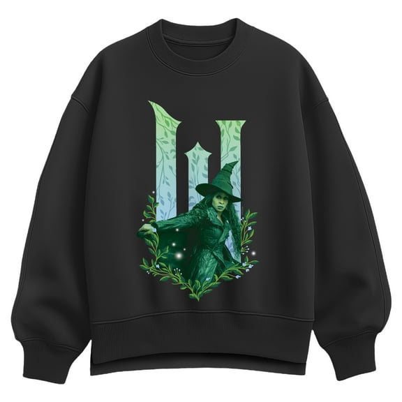 Wicked - Elphie No Good Deed - Ladies Oversized Fleece Crew Sweatshirt