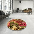 thumbnail image 4 of Ahgly Company Machine Washable Indoor Rectangle Transitional Saffron Red Area Rugs, 2' x 3', 4 of 7