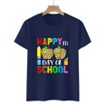 thumbnail image 4 of IROINNID Women's Happy 100th Day Of School Printed T-shirt Short Sleeve Casual Tops, 4 of 7