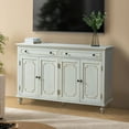 thumbnail image 3 of 58" 2 Drawer Buffet Sideboard 4 Doors Storge Accent Cabinet with Adjustable Shelves White, 3 of 8