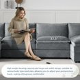thumbnail image 3 of 136" Chenille Modular Sectional Sofa with Deep and Wide Seat, U-Shaped Cloud Couch Set with Double Cushions, 6 Seat Sofa with Movable Ottoman, Oversized Indoor Furniture (Gray), 3 of 11