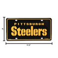 thumbnail image 4 of Plaque d'Immatriculation en Métal Noir Pittsburgh Steelers, 4 of 8