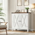 thumbnail image 7 of Yeshouse Storage Cabinet with Doors and Shelves, Brown roof + white cabinet, 30” L x 15.7” W x 31.5” H Inches, 7 of 7