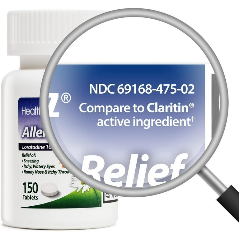 HealthA2Z® Allergy Relief | 150 Count | Loratadine 10mg | 24HR Non