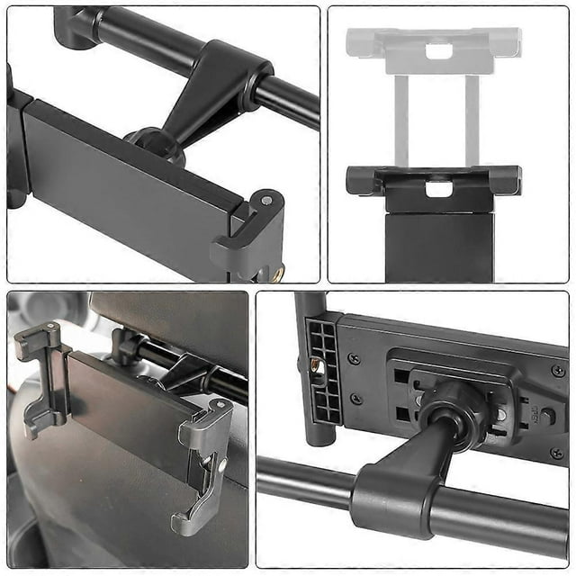 Adjustable Headrest Mount Holder for Mobile Phones and Tablets, Universal Fit for Vehicles
