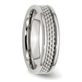thumbnail image 6 of Auriga Fine Jewelry Stainless Steel Polished w/ Grey Carbon Fiber Inlay 6 mm Band for Women Size 9, 6 of 6