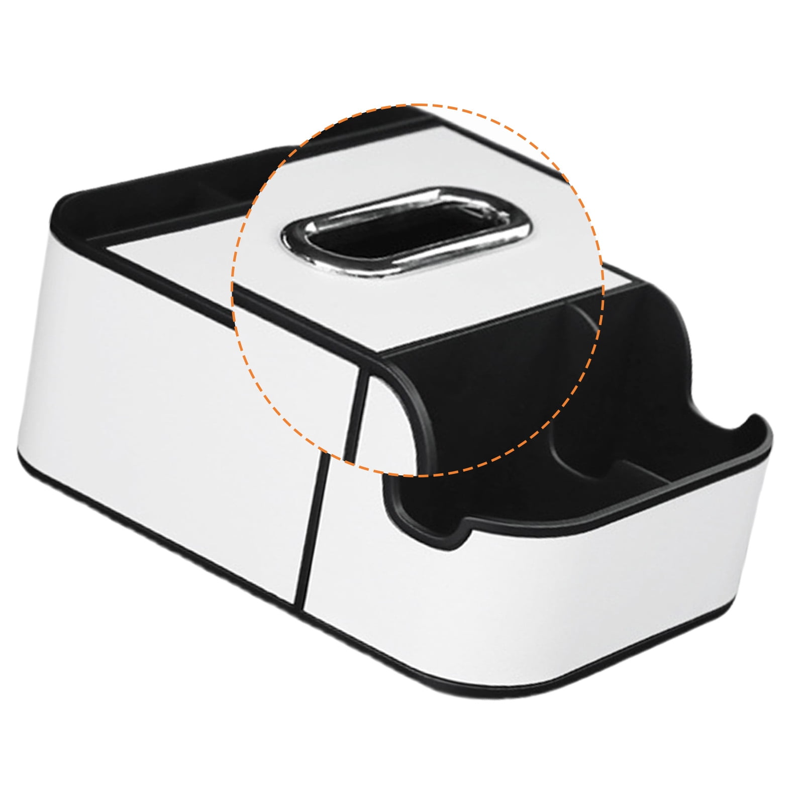 Center Console Leather Tray Car Seat Organizers Car Armrest Extra Storage Box Car Interior Storage Box with Phone Slot