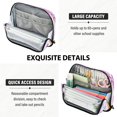 thumbnail image 5 of Standing Pencil Case with Base Large Capacity Stationery Pouch Pen Bag with Zipper for Women Men Purple Butterfly with Swirls, 5 of 7