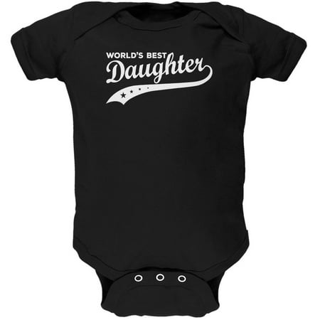 World's Best Daughter Black Soft Baby One Piece