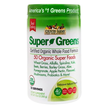 Super Greens Powder, 9.9 Oz, 20 Servings (Best Green Powder Supplement)