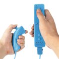 thumbnail image 6 of TNP Products Nunchuck Nunchuk Controller and Remote Built in Motion Plus Combo Set Bundle Light Blue Compatible for Nintendo Wii Console Game Lightweight with Silicone Case and Wrist Strap, 6 of 7
