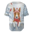 thumbnail image 2 of Playful Basenji Welcomes Winter Snowy Day with Cardinal Bird All Over Print 3D Baseball Shirt African Barkless Dog Lover Softball Sport - 2017, 2 of 6