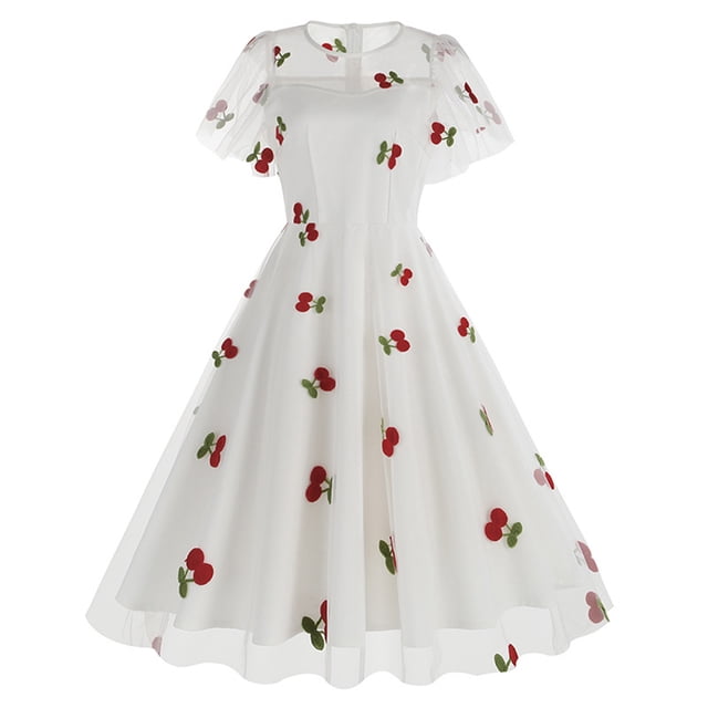 Birdeem Robe d'Été pour Femmes Aguichant Mode Décontractée Aguichant Été Imprimée Manches Courtes Col Rond Robe Aguichant d'Été pour Femmes