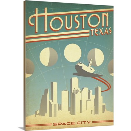 Great BIG Canvas Anderson Design Group Premium Thick-Wrap Canvas entitled Houston, Texas: Space City